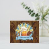 オクトーバーフェストビアソーセージプレッツェルロゴ ポストカード (スタンド正面)