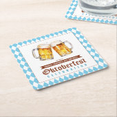 オクトーバーフェストビアバースデーパーティー スクエアペーパーコースター (アングル)