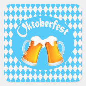 オクトーバーフェストビアマグカップ&バイエルアンパターンステッカー スクエアシール (正面)