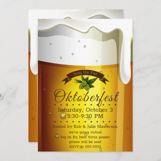 オクトーバーフェストビアマグ仮想招待状 招待状 (正面/裏面)