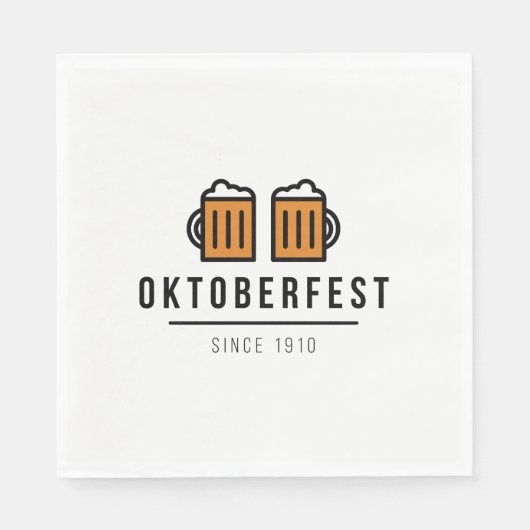 オクトーバーフェストビーフェストフェスティバル1910年以来 スタンダードランチョンナプキン (正面)