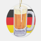 オクトーバーフェストビールとドイツ国旗 セラミックオーナメント (左)