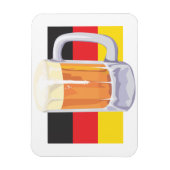オクトーバーフェストビールとドイツ国旗 マグネット (縦)