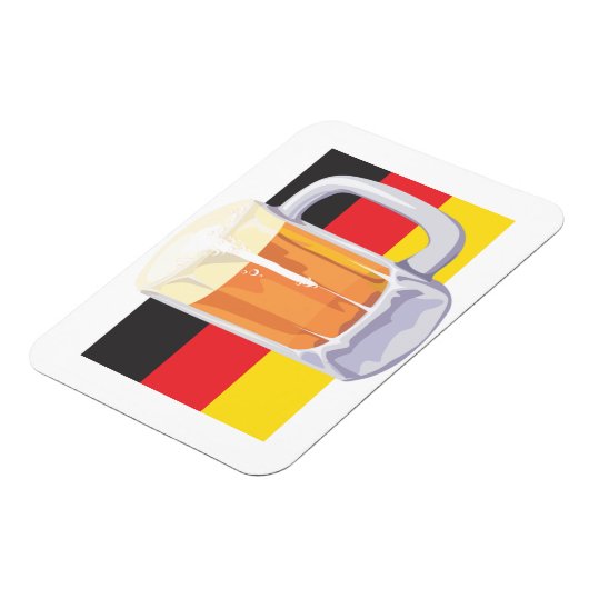 オクトーバーフェストビールとドイツ国旗 マグネット (左側)