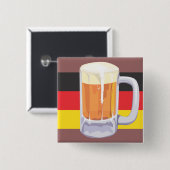 オクトーバーフェストビールとドイツ国旗 缶バッジ (正面&裏面)
