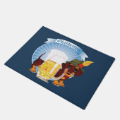 オクトーバーフェストビールとドッグフォーマット ドアマット (アングル)