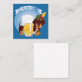 オクトーバーフェストビールと犬のグリーティングカード ノートカード (正面/裏面)