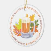 オクトーバーフェストビールと紅葉 セラミックオーナメント (左)