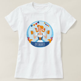 オクトーバーフェストビールガールTシャツ Tシャツ