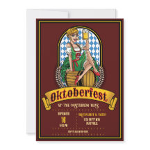 オクトーバーフェストビールケグメイド招待状
