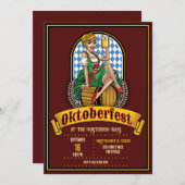 オクトーバーフェストビールケグメイド招待状 招待状 (正面/裏面)