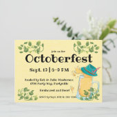 オクトーバーフェストビールスタインとアルパインハット 招待状 (スタンド正面)