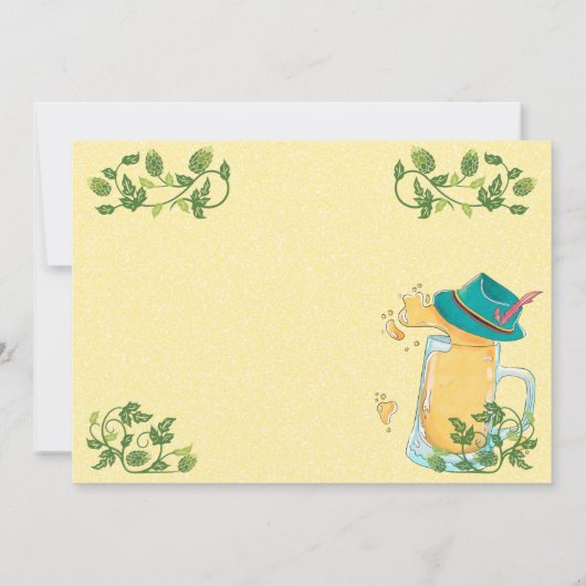 オクトーバーフェストビールスタインとアルパインハット 招待状 (裏面)