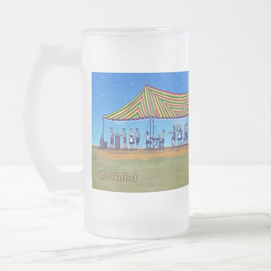 オクトーバーフェストビールスタイン フロストグラスビールジョッキ (左)