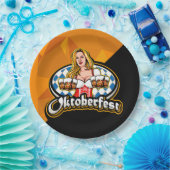 オクトーバーフェストビールスティーンズウーマンサービングパーティー9" ペーパープレート (パーティー)