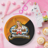 オクトーバーフェストビールスティーンズウーマンサービングパーティー9" ペーパープレート (パーティー)