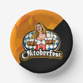 オクトーバーフェストビールスティーンズウーマンサービングパーティー9" ペーパーボウル