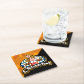 オクトーバーフェストビールスティーンズウーマンサービングパーティー スクエアペーパーコースター (インサイチュ)