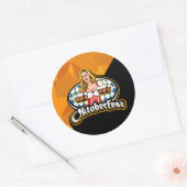 オクトーバーフェストビールスティーンズウーマンサービングパーティー ラウンドシール (封筒)