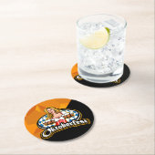 オクトーバーフェストビールスティーンズウーマンサービングパーティー ラウンドペーパーコースター (インサイチュ)