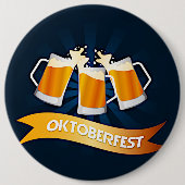 オクトーバーフェストビールステインお祝いパーティーボタン 缶バッジ (正面)