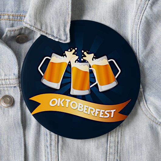 オクトーバーフェストビールステインお祝いパーティーボタン 缶バッジ (インサイチュ)