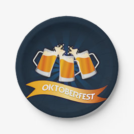 オクトーバーフェストビールステインお祝いパーティー7" ペーパープレート