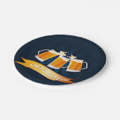 オクトーバーフェストビールステインお祝いパーティー7" ペーパープレート (アングル)