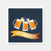 オクトーバーフェストビールステインお祝いパーティー スタンダードカクテルナプキン (正面)