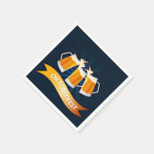 オクトーバーフェストビールステインお祝いパーティー スタンダードカクテルナプキン (角)