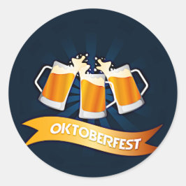 オクトーバーフェストビールステインお祝いパーティー ラウンドシール