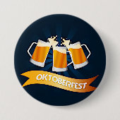 オクトーバーフェストビールステインお祝いパーティー 缶バッジ (正面)