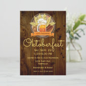 オクトーバーフェストビールソーセージPretzelロゴ、ミュート 招待状 (スタンド正面)