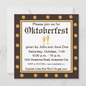 オクトーバーフェストビールテント招待状 招待状 (裏面)
