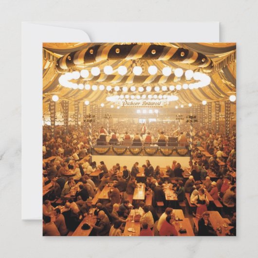 オクトーバーフェストビールテント招待状 招待状 (正面)