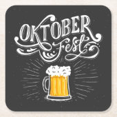 オクトーバーフェストビールバヴァリアフォークフェスティバル スクエアペーパーコースター (正面)