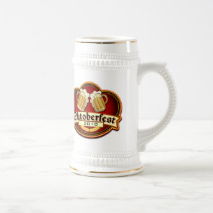 オクトーバーフェストビールパーティーのカスタマイズ可能な日付 ビールジョッキ