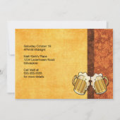 オクトーバーフェストビールパーティーダブルマグトーストカスタム 招待状 (裏面)