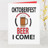 オクトーバーフェストビールフェスティバルおもしろいオクトーバーフェスト カード (黄色い花)