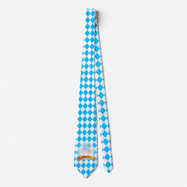 オクトーバーフェストビールフェスティバルの装飾青い模様 ネクタイ