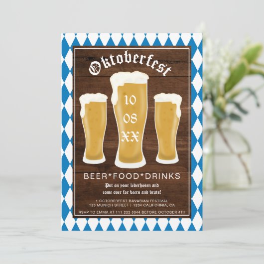 オクトーバーフェストビールフェスティバルタイポグラフィバヴァリア 招待状 (スタンド正面)