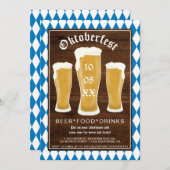 オクトーバーフェストビールフェスティバルタイポグラフィバヴァリア 招待状 (正面/裏面)