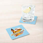 オクトーバーフェストビールフェスティバルドイツのバイエルンカラー スクエアペーパーコースター (インサイチュ)