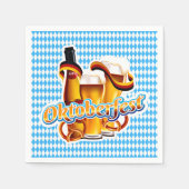 オクトーバーフェストビールフェスティバルドイツのバイエルンカラー スタンダードカクテルナプキン (正面)