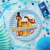 オクトーバーフェストビールフェスティバルドイツのバイエルンカラー ペーパープレート (パーティー)