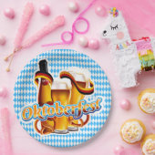 オクトーバーフェストビールフェスティバルドイツのバイエルンカラー ペーパープレート (パーティー)