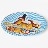 オクトーバーフェストビールフェスティバルドイツのバイエルンカラー ペーパープレート (アングル)