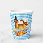 オクトーバーフェストビールフェスティバルドイツのバイエルンカラー 紙コップ (正面)