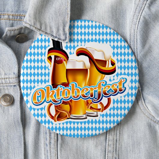 オクトーバーフェストビールフェスティバルドイツのバイエルンカラー 缶バッジ (インサイチュ)