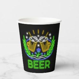 オクトーバーフェストビールフェスティバルネオンオンブラック 紙コップ